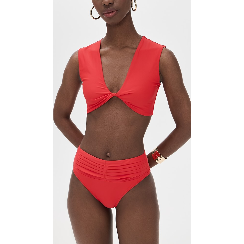 Ramy Brook Ivo Bikini Bottoms in Red - Picture 4 of 5